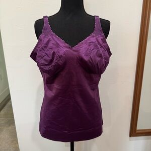 Purple Satin Camisole Top